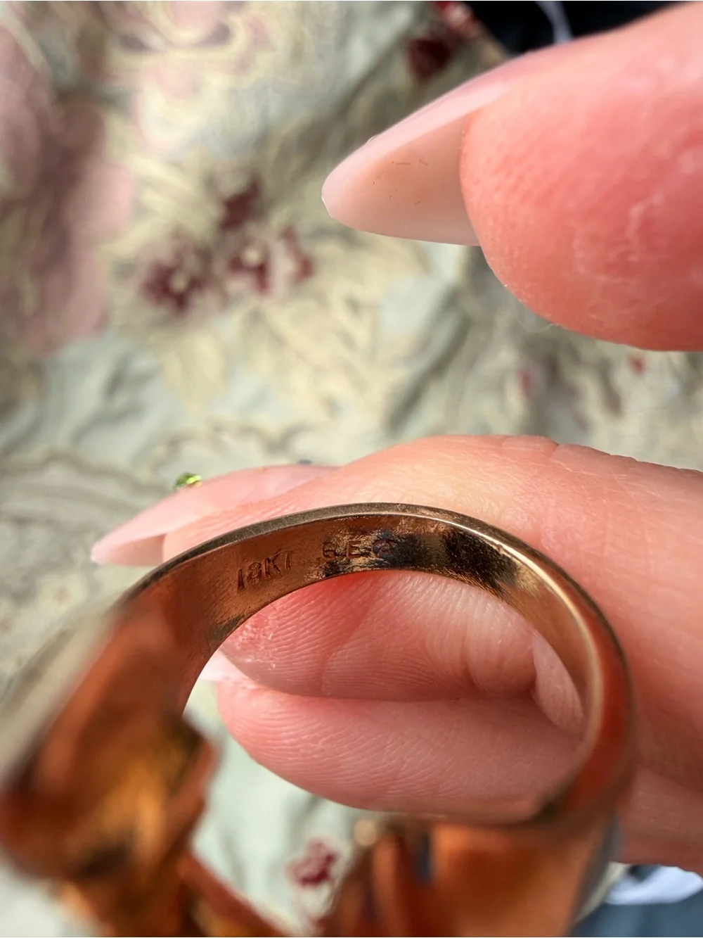 Vintage 18k Gold Ring with Baguette Stone 💎 Size 6